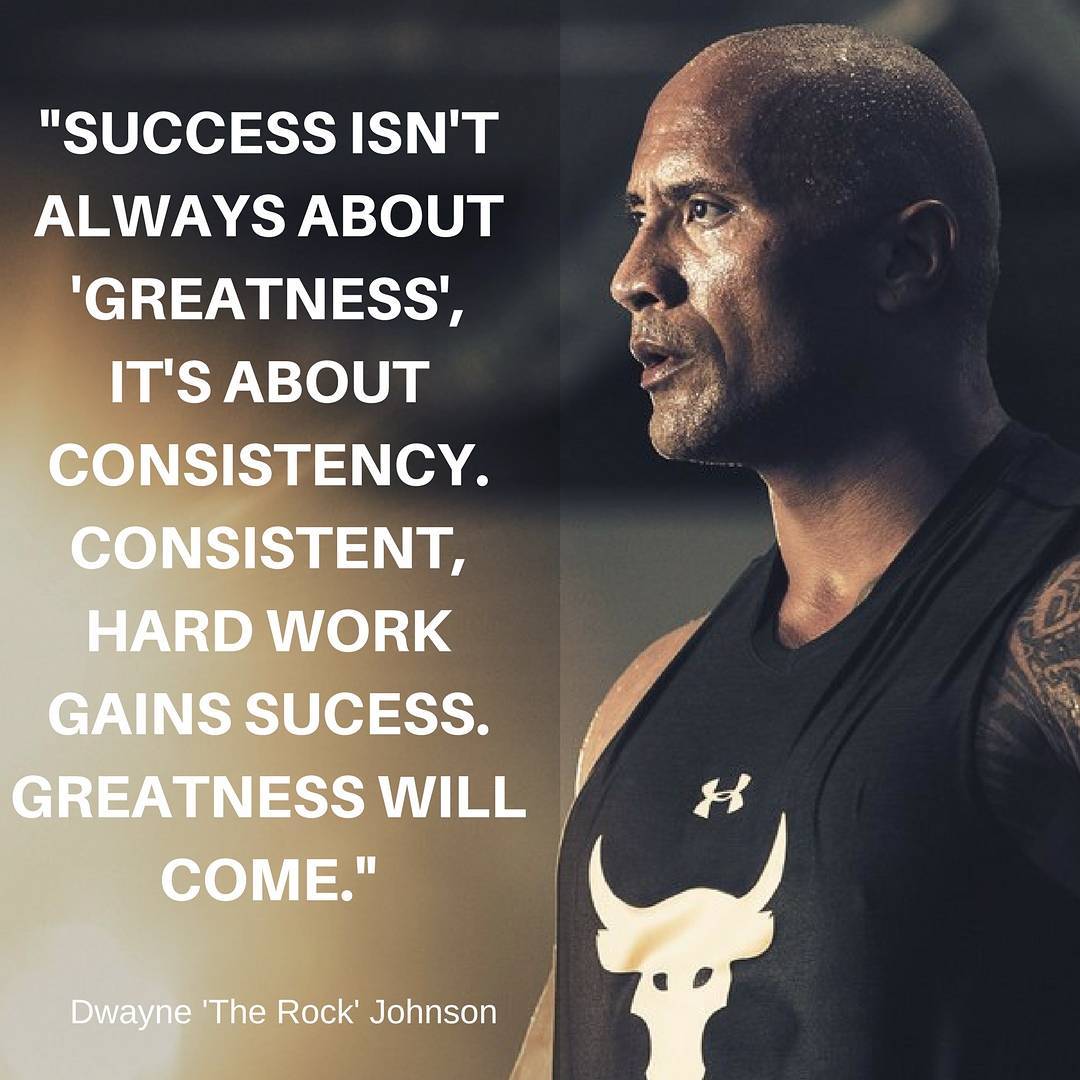 Success isn’t always about Greatness, it’s about consistency. Consistent, hard work gains success. Greatness will come
