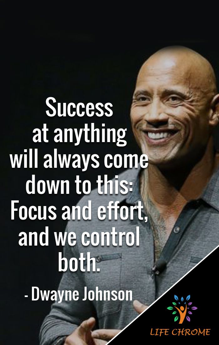 Success at anything will always come down to this: Focus & Effort and we control both